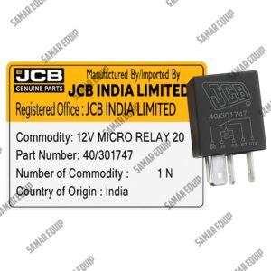 JCB - GENUINE 12V MICRO RELAY 20A/10A RESISTOR, 2 PCS (PART# 40/301747)