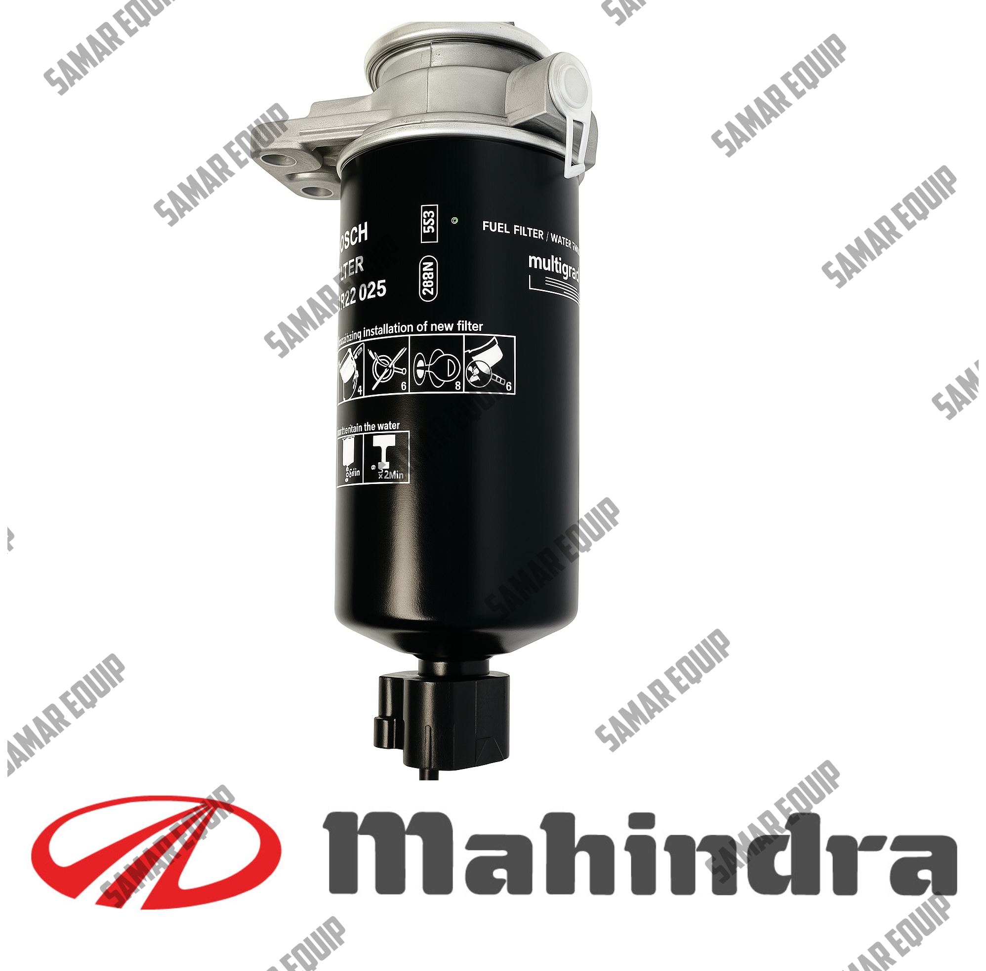 MAHINDRA TRACTOR - OEM FUEL FILTER WITH HEAD & WATER LEVEL SENSOR - 006019433D1 - Image 2